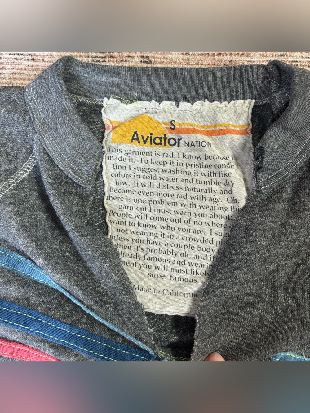 Aviator Nation sweatshirt - Size Small *Flawed* - Picture 5 of 7